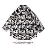 Men Shirts Loose Printed Shirt Men's Summer Shirt Coat