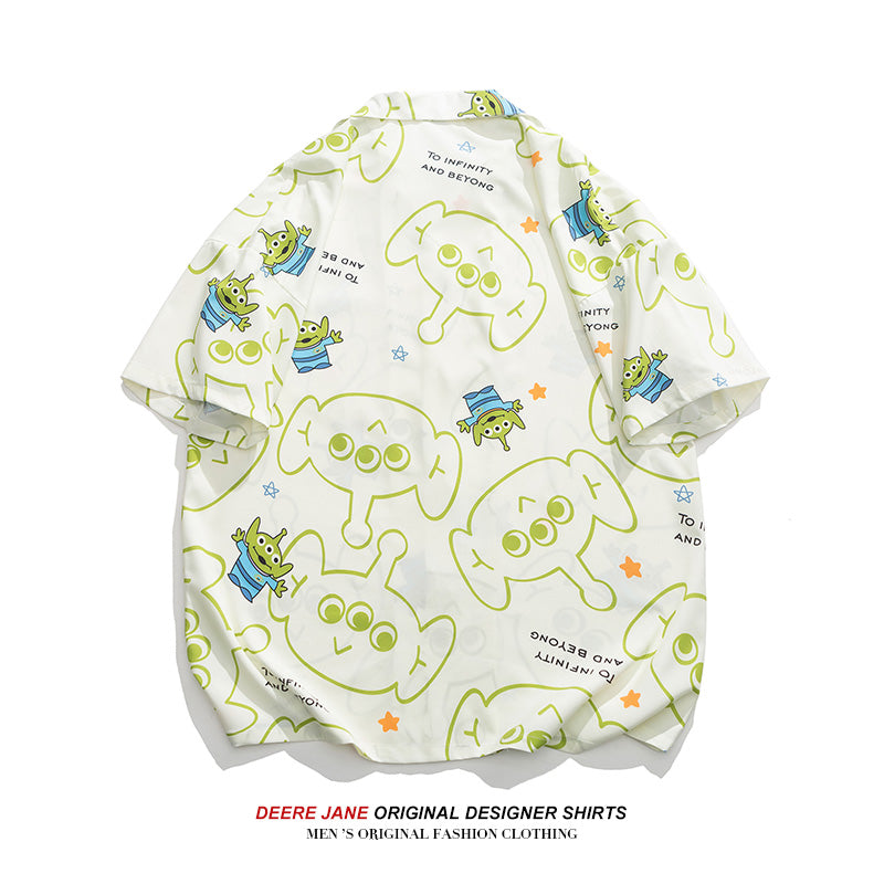 Men Shirts Summer Short Sleeve Shirt Male Loose Casual Shirt