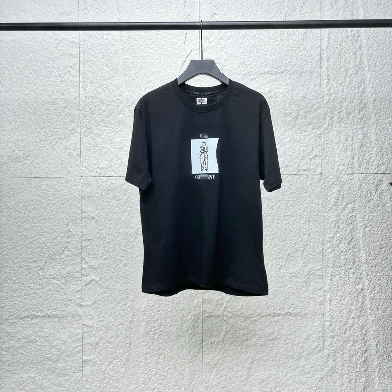 Cp Company T Shirts Cotton Embroidery Casual Crew Neck