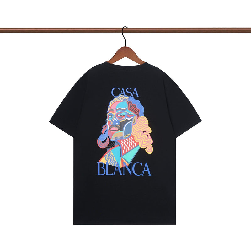 Casablanca T Shirts Fashion Casual Crew Neck Portrait Print Tee