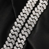 Chains Diamond Set 16mm Cuban Necklace Design Hiphop Royalty Spectrum