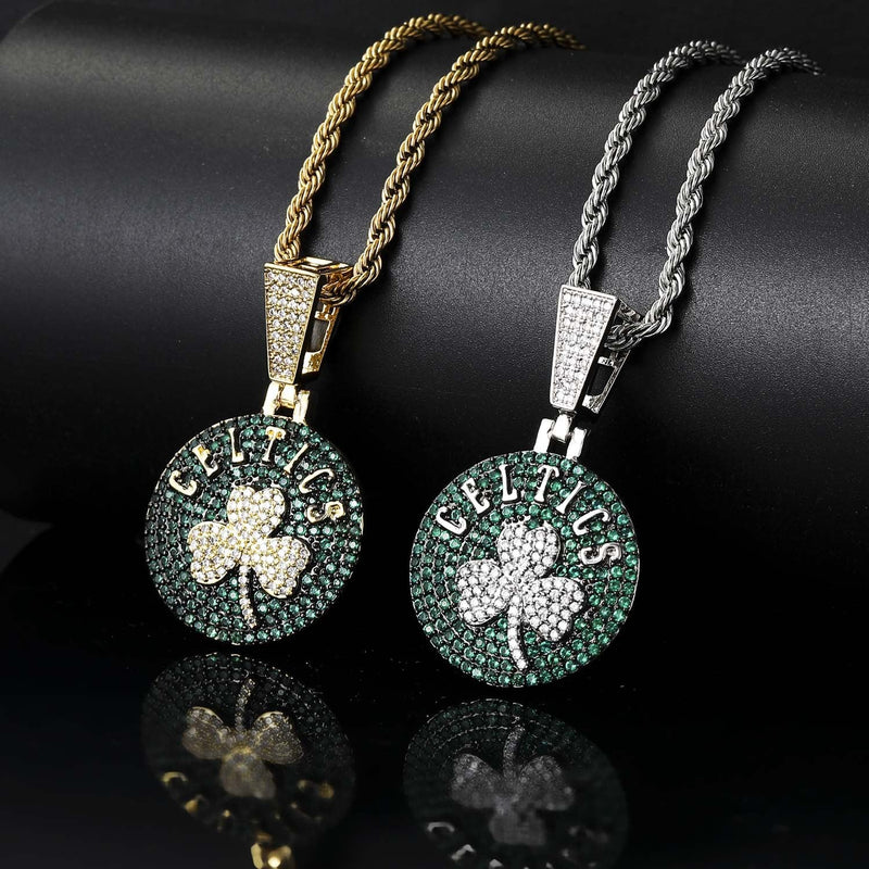NBA Team Pendants Hip Hop Celtic Ball