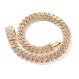 Chains Hip Hop Cuban Set Double Row Zircon Necklace Royalty Spectrum