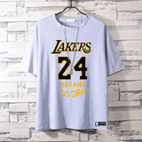 Basketball Sports T Shirt Commemorative Kobe No. 24 Signature Short-Sleeved T-Shirt Men'S Loose Casual Sweatshirt Student