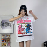 Hellstar T Shirt Abstract Printing Casual Loose