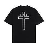 ERD T Shirts Short Sleeve Logo Cartoon Print Loose
