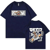 Luffy Gear 5 Men's T-shirt Japanese Anime One Piece Cartoon