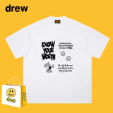 Drew T Shirts T-shirt Short Sleeve Loose round Neck Short Sleeve