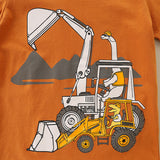 Boy T Shirt T-shirt Knitted Cotton Cartoon Print Fashion round Neck Children's Short Sleeve