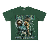Film Star T Shirt Loose Heavy Retro Street Cotton American T-shirt for Men and Women