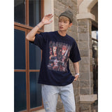 Film Star T Shirt Trendy Cotton Short Sleeve Loose round Neck Retro Design T-shirt for Men and Women
