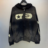 Mens trendy Hoodie & Pants Wash Water Make Old Sweater