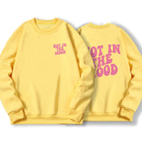 Not In The Mood Printed Hoodie Men Harajuku Warm Fleece