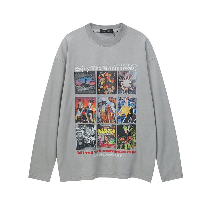 Unisex long-sleeved shirt autum dark printing
