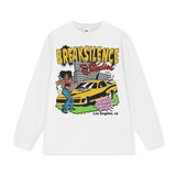 Vintage T-shirts printed short-sleeved t-shirt retro washed and old pure cotton