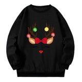 150kg Plus Size New Sweatshirts Christmas Reindeer Print