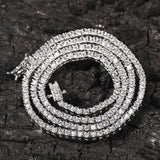 Chains 2mm Copper with AAA Zircon Tennis Chain Necklace St. Valentine's Spectrum