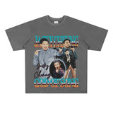 Film Star T Shirt Hong Kong God of Song Zhang Xueyou Printed Loose Street T-shirt