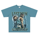 Film Star T Shirt Loose Heavy Retro Street Cotton American T-shirt for Men and Women