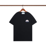 Casablanca T Shirts Colored Crane Print Crew Neck Tee