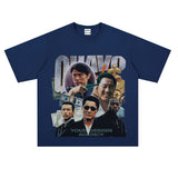 Film Star T Shirt Loose Japanese Style Retro Street Cotton T-shirt Men