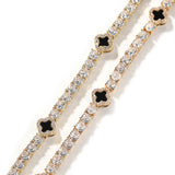 Chains Wind Clover Diamond Tennis Chain Necklace St. Valentine's Spectrum