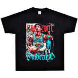 Basket Ball Star T Shirt Basketball Ja Morant Printed Washed Distressed T-Shirt Cotton Short Sleeve Loose