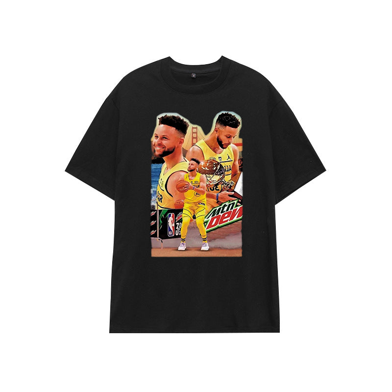 Basketball Sports T Shirt Loose Short-Sleeved T-Shirt Male Student Warrior Curry Basketball Sports