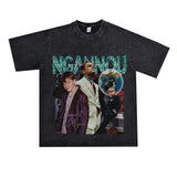 Film Star T Shirt Short Sleeve Loose Retro American Design T-shirt Men