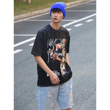 Basket Ball Star T Shirt Dejounte Murray Washed Distressed Printed T-shirt Retro Short Sleeve Cotton