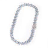 Chains Cuban Necklace Men's 13mm Zircon Gold Plated Spectrum St. Valentine's