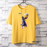 Basketball Sports T Shirt Basketball Sports Lakers Memorial Kobe Short Sleeve T-Shirt Male Students All-Match Loose