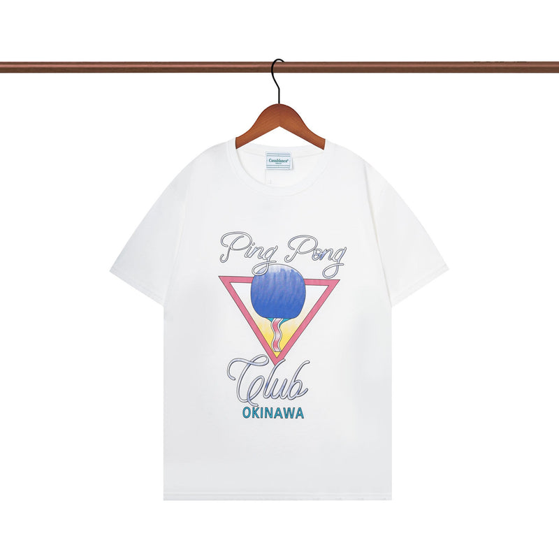 Casablanca T Shirts Crew Neck Loose Cotton Tee
