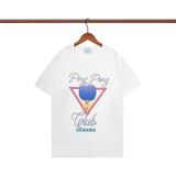 Casablanca T Shirts Crew Neck Loose Cotton Tee