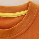 Boy T Shirt T-shirt Knitted Cotton Cartoon Print Fashion round Neck Children's Short Sleeve