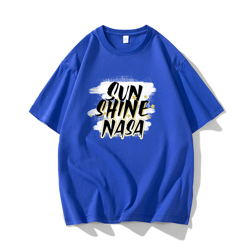 Nasa T Shirt Short-Sleeved T-Shirt Men'S Summer Loose Top