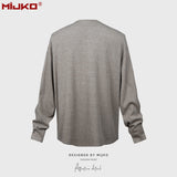 MIJKO Mens Jacket Zip Knitted Sweater