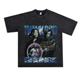 Film Star T Shirt Loose Weight Retro Street Cotton T-shirt