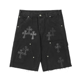 Chrome Heart Shorts Summer Shorts Loose Jeans