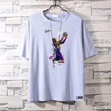 Basketball Sports T Shirt Basketball Sports Lakers Memorial Kobe Short Sleeve T-Shirt Male Students All-Match Loose