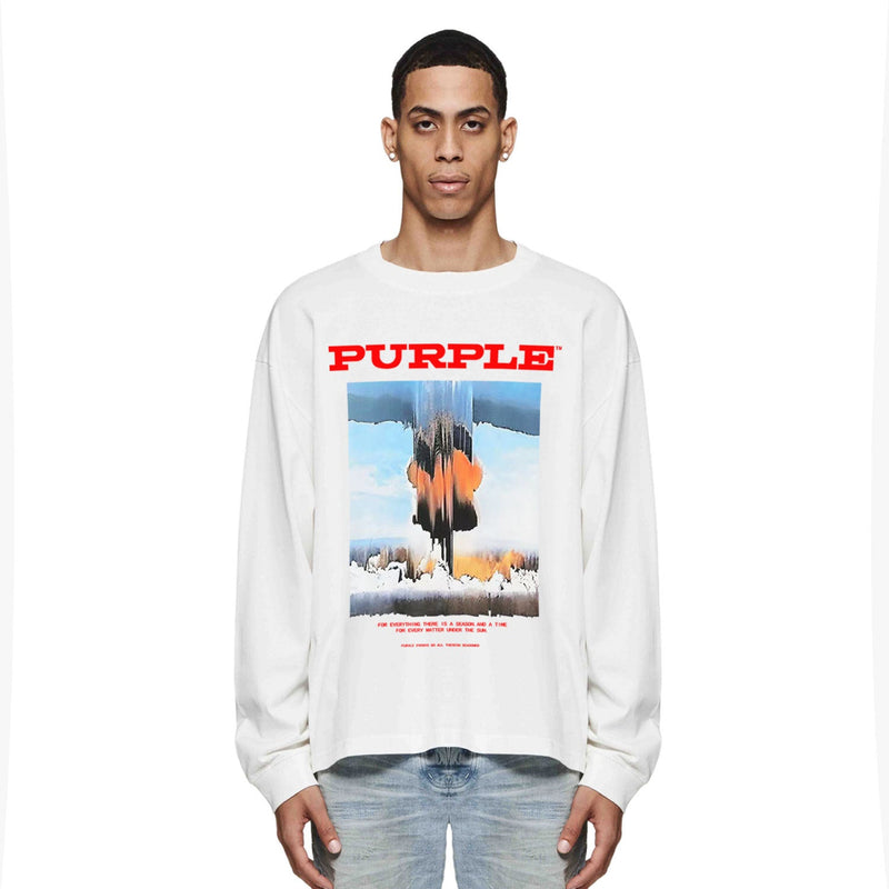 Purple Brand Long Sleeve T-Shirt Fashion Loose Long Sleeve Top