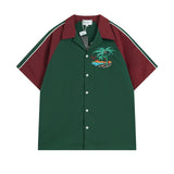 Rhude T Shirt Coconut Alphabet Beach Embroidery Short Sleeve Shirt Shorts