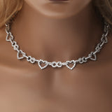 Chains Love Necklace 5A Zircon Clavicle Chain Temperament Spectrum Royalty