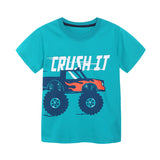 Boy T Shirt Boys' T-shirt Summer New Knitted Cotton Top Fashion round Neck Children's Clothing Short Sleeve