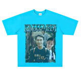 Film Star T Shirt Stephen Chow King of Comedy Cotton Short Sleeve Loose Retro T-shirt for Men