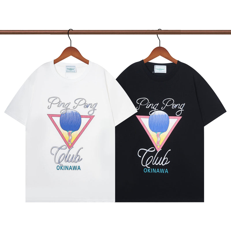 Casablanca T Shirts Crew Neck Loose Cotton Tee
