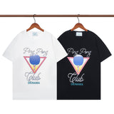Casablanca T Shirts Crew Neck Loose Cotton Tee