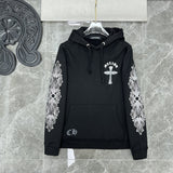 Chh Chrome Hearts Hoodie graffiti big horseshoe print hand-painted luminous hooded sweater