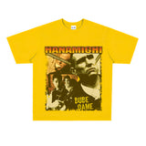 Film Star T Shirt Cotton Short Sleeve Loose American Retro T-shirt