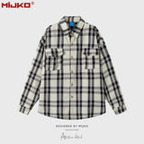 MIJKO Mens Jacket Plaid Jacket